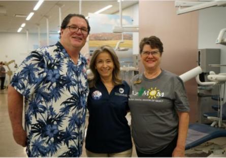 Veterans and volunteers at the dental event