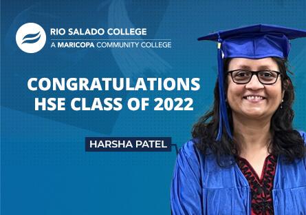 photo of Harsha Patel with text: Congratulations HSE class of 2022