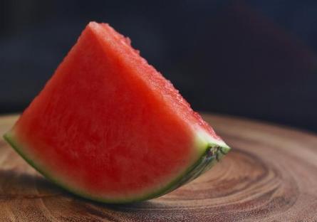 Watermelon slice on a table