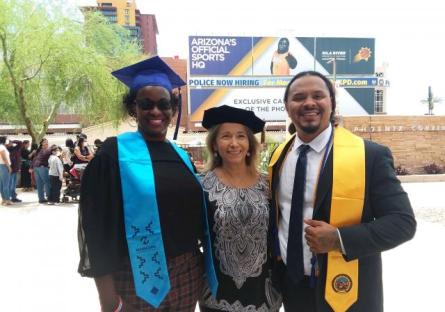 image of Tisha, Stella Perez, and Cordero Holmes at the American Indian Convocation