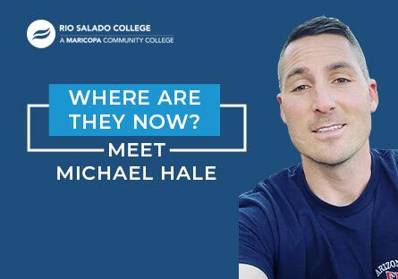photo of Michael Hale with text: Where Are They Now Alumni Profile – Meet Michael Hale
