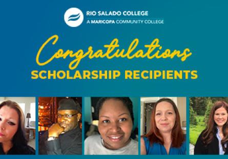 headshots of scholarship recipients. Text: Congratulations Scholarship Recipients