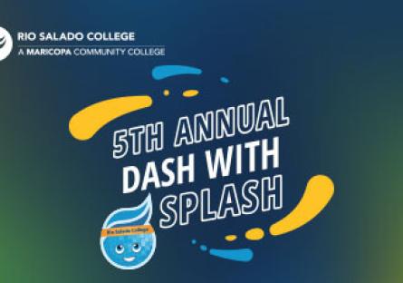Colorful graphic with Splash mascot head. Text: 5th Annual Dash with Splash