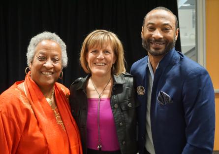 Dr. Wanda Tucker, President Kate Smith, and Dr. Floyd Hardin III