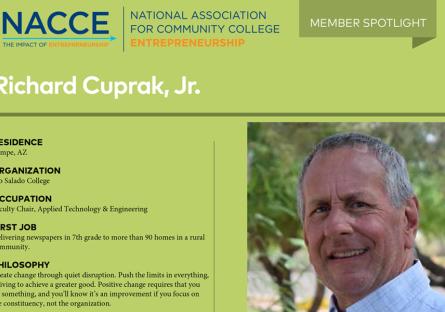 NACCE Member Spotlight featuring Rio Salado’s Faculty Chair of Applied Technology Richard Cuprak