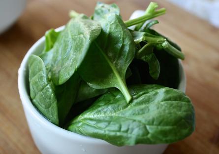 A bowl full of spinach