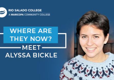 ACE student Alyssa Bickle smiles for the camera. text: Where Are They Now - Meet Alyssa Bickle