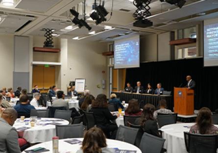 photo of the room of attendees during the event