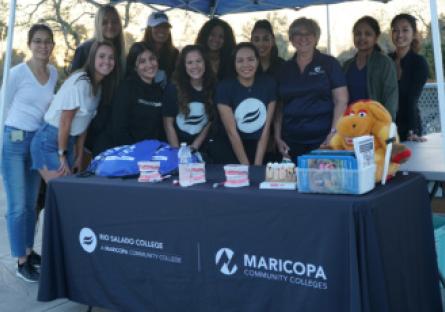 Rio Salado's dental honors program tables at an event