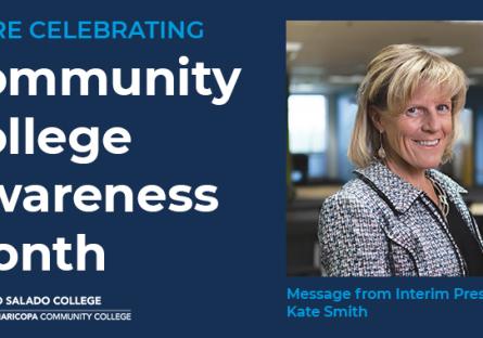 We're Celebrating Community College Awareness Month message from Interim President Kate Smith