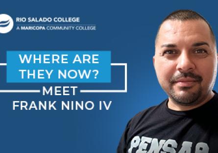 Frank Nino discussing his organizational leadership and communication degrees