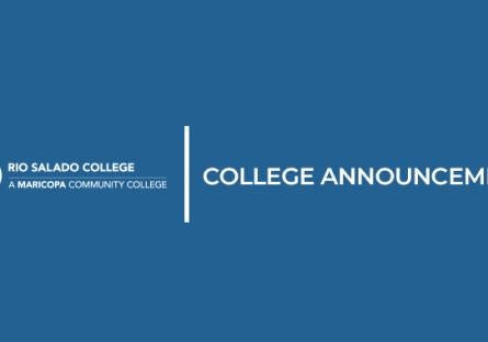 Text: Rio Salado College College Announcement