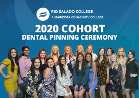 photo of graduates with text: Rio Salado College 2020 Cohort Dental Pinning Ceremonyphoto of graduates with text: Rio Salado College 2020 Cohort Dental Pinning Ceremony