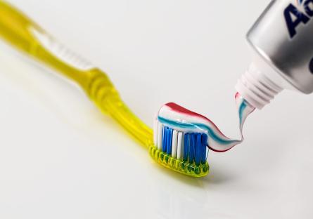 toothbrush with toothpaste