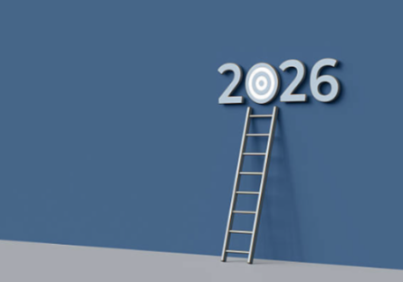 Ladder leading up to 2026 and a bullseye