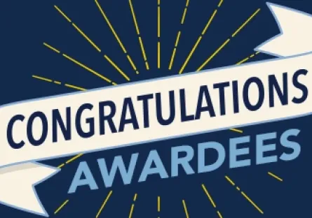 decorative text Congratulations Awardees