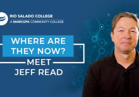 photo of graduate with text: Where are they now? Meet Jeff Read