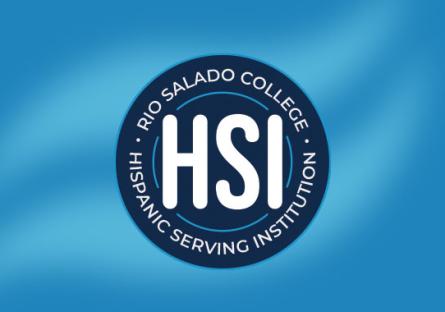 Hispanic Serving Institution logo with Rio Salado College in text