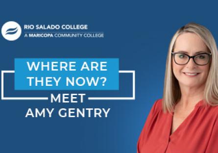 photo of Amy Gentry with text: Where Are They Now Alumni Profile – Meet Amy Gentry