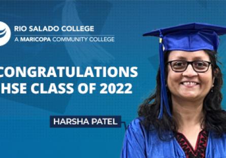 photo of Harsha Patel with text: Congratulations HSE class of 2022