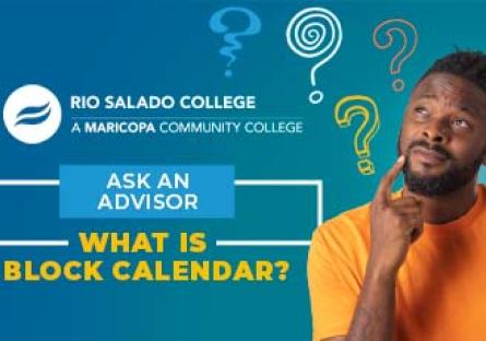 Image of man thinking with text: Ask an Advisor - What is Block Calendar? 
