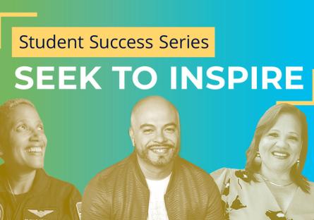 photo of the three speakers for Student Success Series Seek to Inspire Workshops