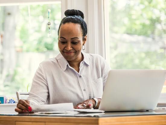 Woman with laptop