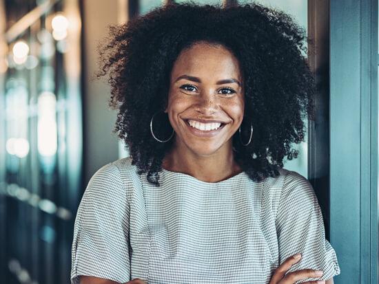 women smiling