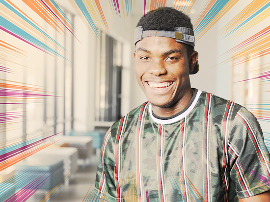 student smiling
