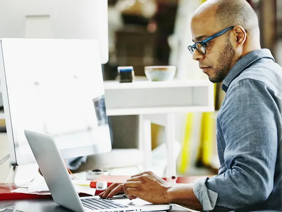 Man at laptop