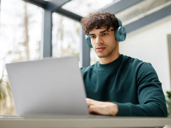 Student at laptop