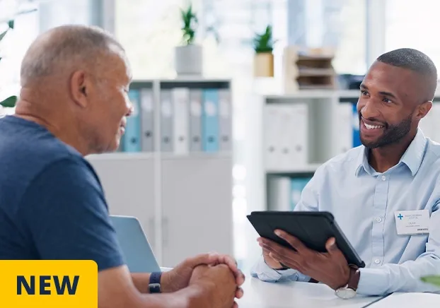 two males having a conversation