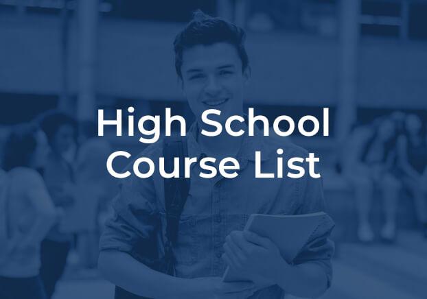 High School Course List