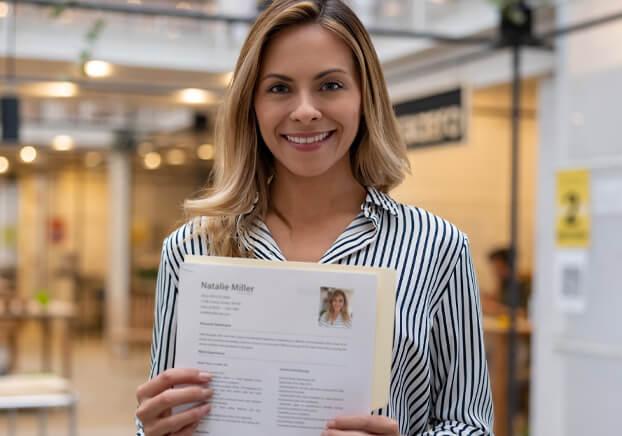 Lady with documents