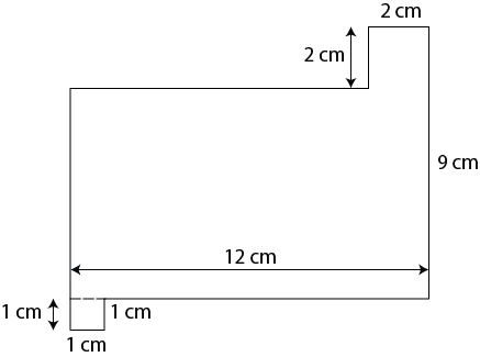 A polygon with eight sides. It is not an octagon, but can be visualized as one large rectangle with two  smaller rectangles connected to it.