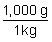 1,000g over 1 kg
